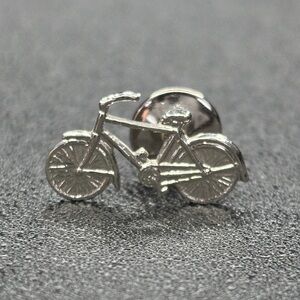 Silver Bicycle Lapel Pin